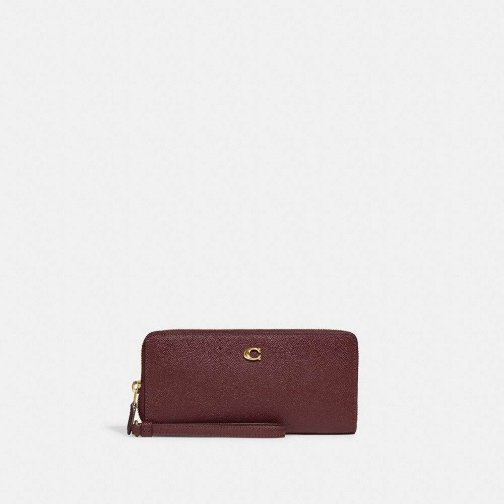 COACH C7184 Continental Wallet Brass/Wine