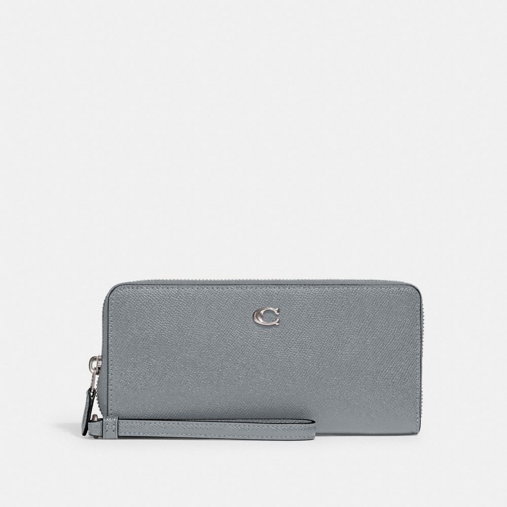 COACH C7184 Continental Wallet SILVER/GREY BLUE