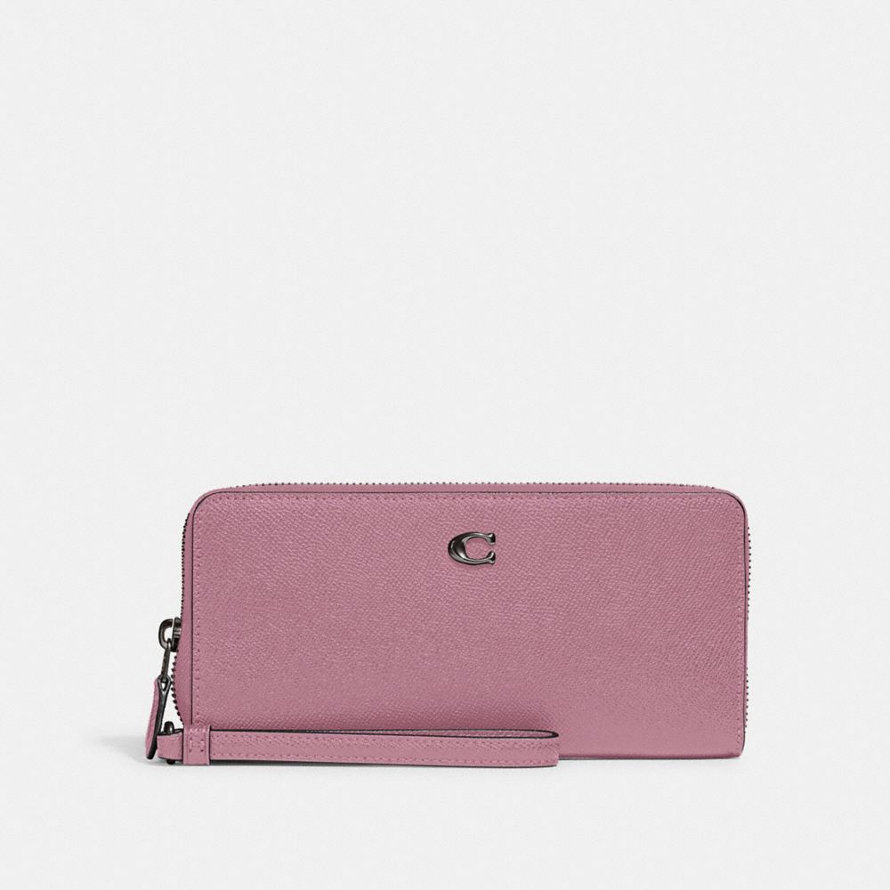 COACH C7184 Continental Wallet PEWTER/VIOLET ORCHID