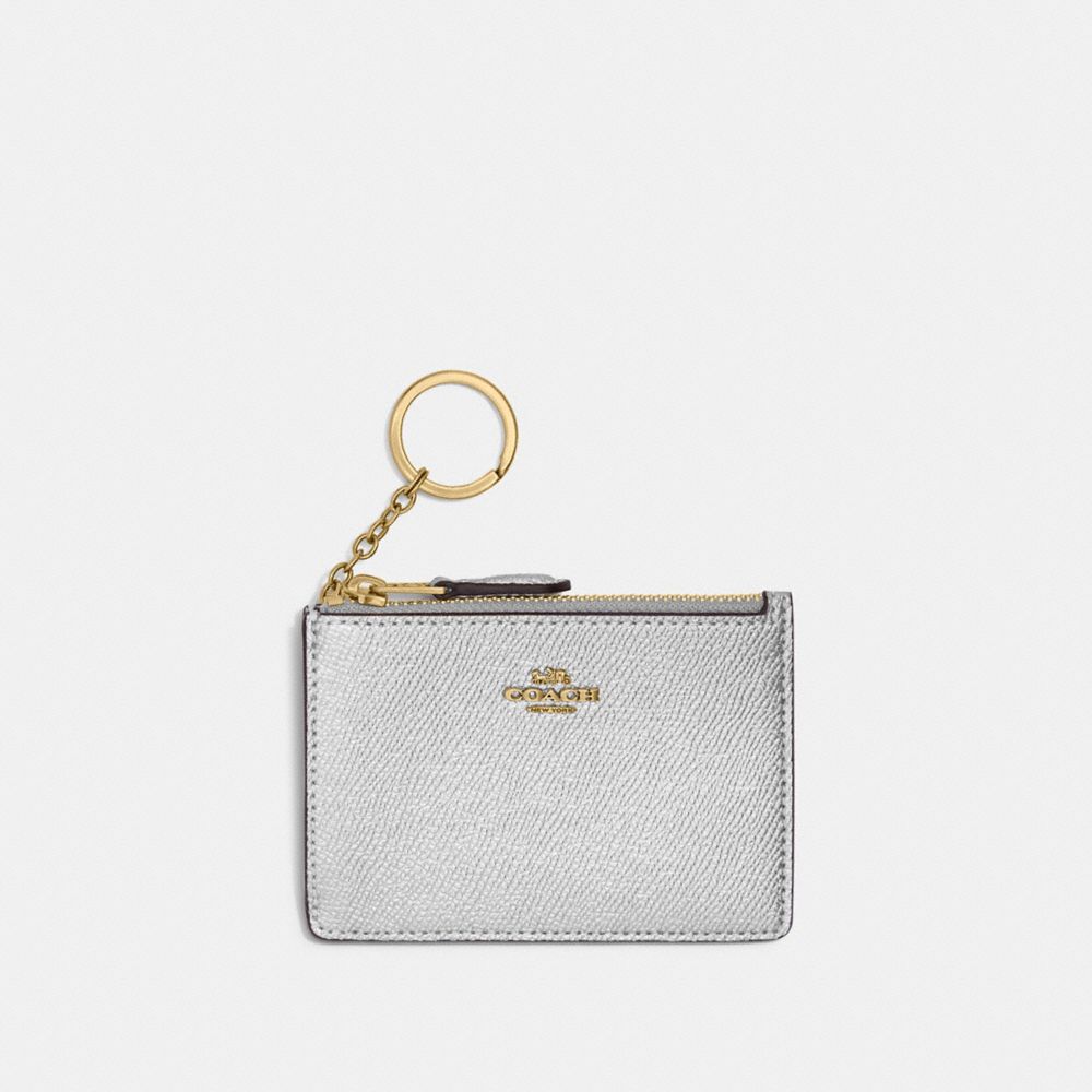 COACH Mini Skinny Id Case - BRASS/METALLIC SILVER - C7213