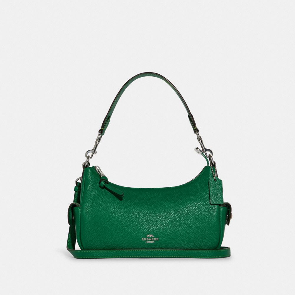 COACH C7222 - Pennie Shoulder Bag 25 SILVER/GREEN