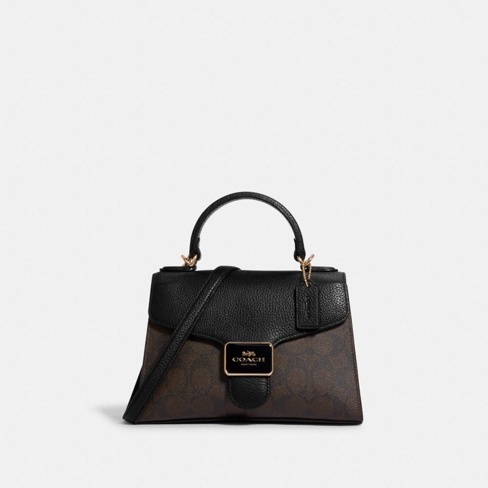 COACH C7226 - Pepper Satchel In Signature Canvas GOLD/BROWN BLACK