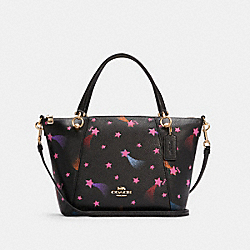 COACH Kacey Satchel With Disco Star Print - GOLD/BLACK MULTI - C7246