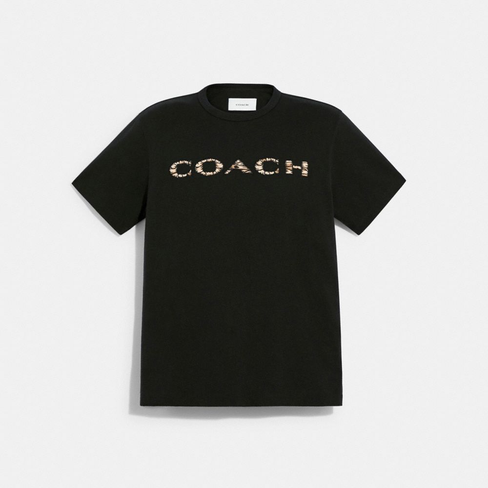 COACH C7250 Coach X Michael B. Jordan Mummified Signature T Shirt In Organic Cotton Black