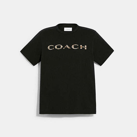 C7250 - Coach X Michael B. Jordan Mummified Signature T Shirt In Organic Cotton Black