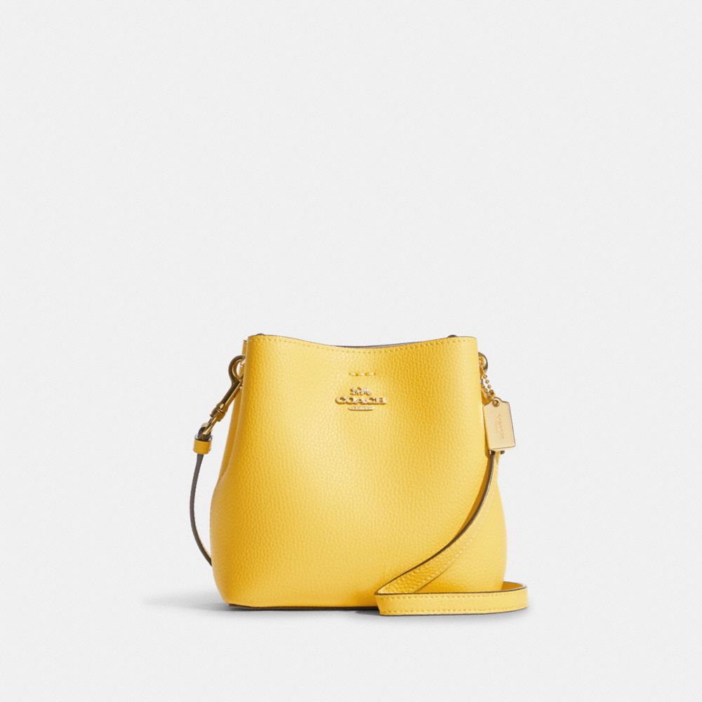 COACH Mini Town Bucket Bag - GOLD/RETRO YELLOW - C7266