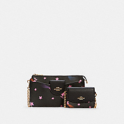 Poppy Crossbody With Disco Star Print - C7289 - GOLD/BLACK MULTI