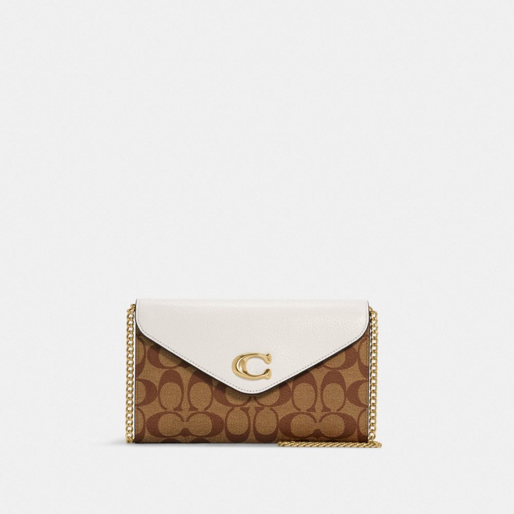 COACH C7301 - Tammie Clutch Crossbody In Signature Canvas GOLD/KHAKI/CHALK