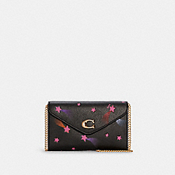 COACH Tammie Clutch Crossbody With Disco Star Print - GOLD/BLACK MULTI - C7302