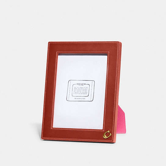 C7325 - Picture Frame Brass/Red Sand/Confetti Pink