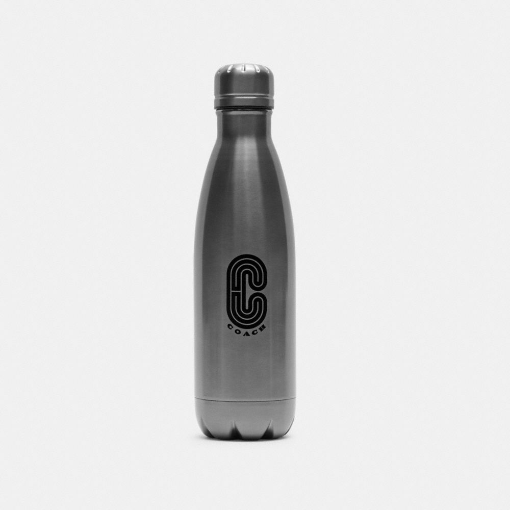 Water Bottle With Coach Print - BLACK ANTIQUE NICKEL/GUNMETAL - COACH C7395