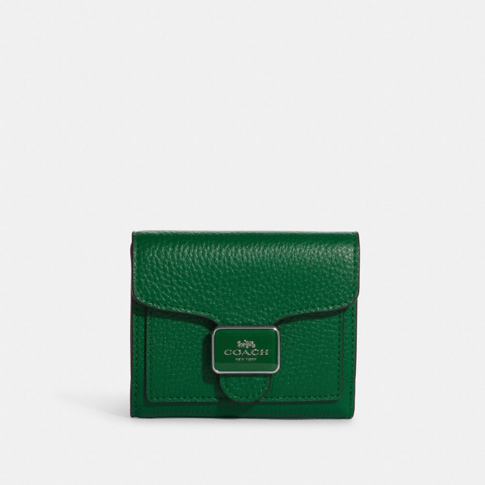 COACH C7428 - Pepper Wallet SILVER/GREEN