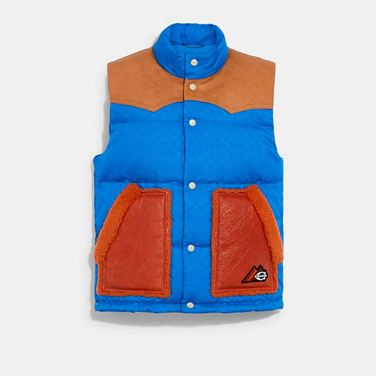 C7626 - Mountaineering Vest In Recycled Polyester BLUE