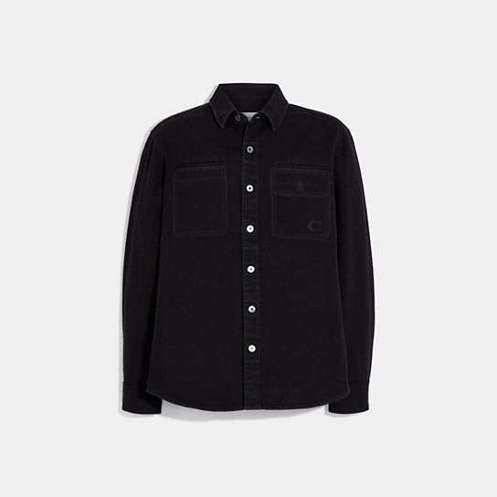 C7639 - Trompe L'oeil Denim Shirt Black Rinse