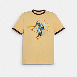 Ski Boxy T Shirt In Organic Cotton - C7641 - Vanilla