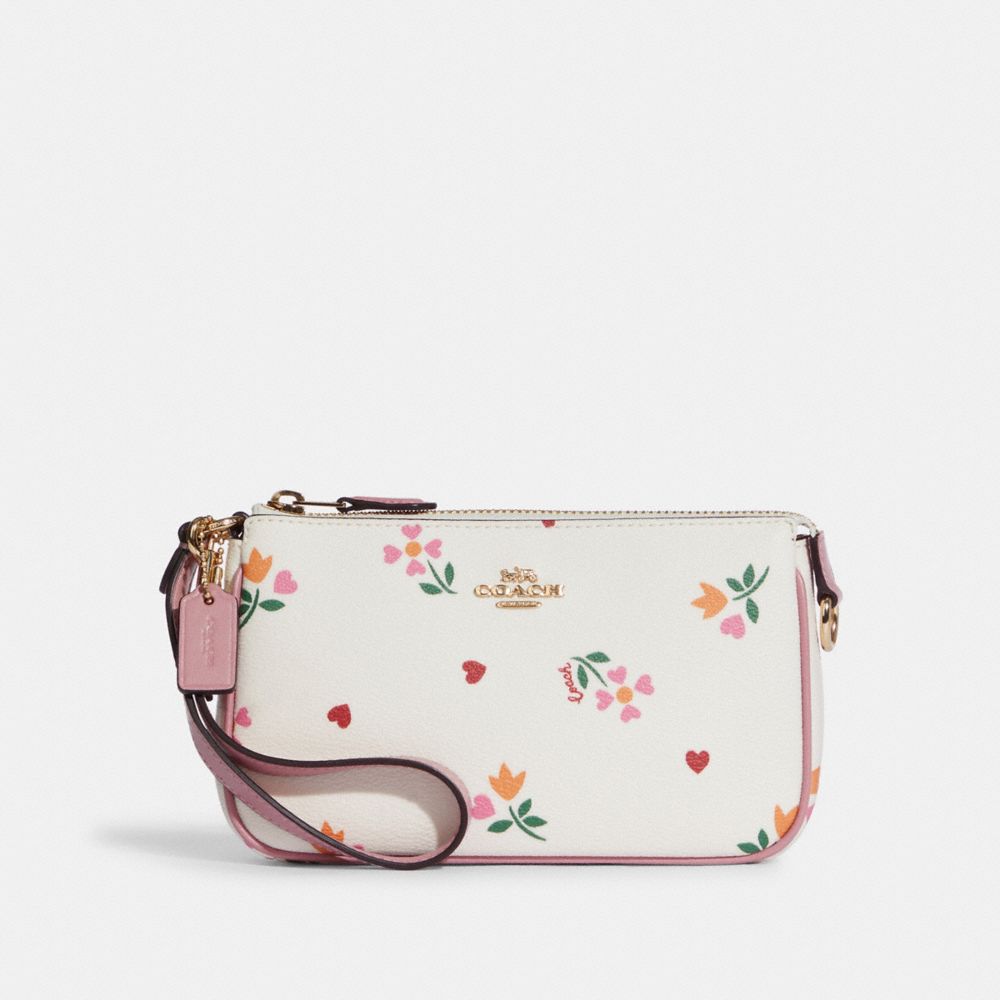 Nolita 19 With Heart Petal Print - GOLD/CHALK MULTI - COACH C7658