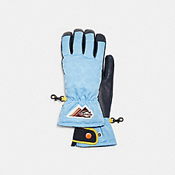 COACH C7691 Signature Ski Gloves BLACK/BLUE