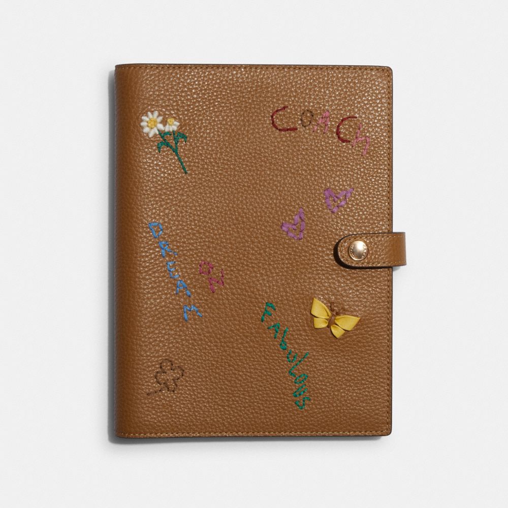 COACH C7755 Notebook With Diary Embroidery PENNY