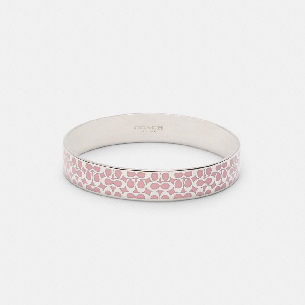 COACH C7771 Signature Bangle SILVER/PINK