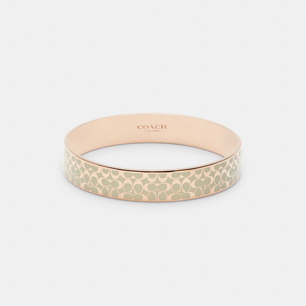 COACH C7771 Signature Bangle ROSE GOLD/CHALK