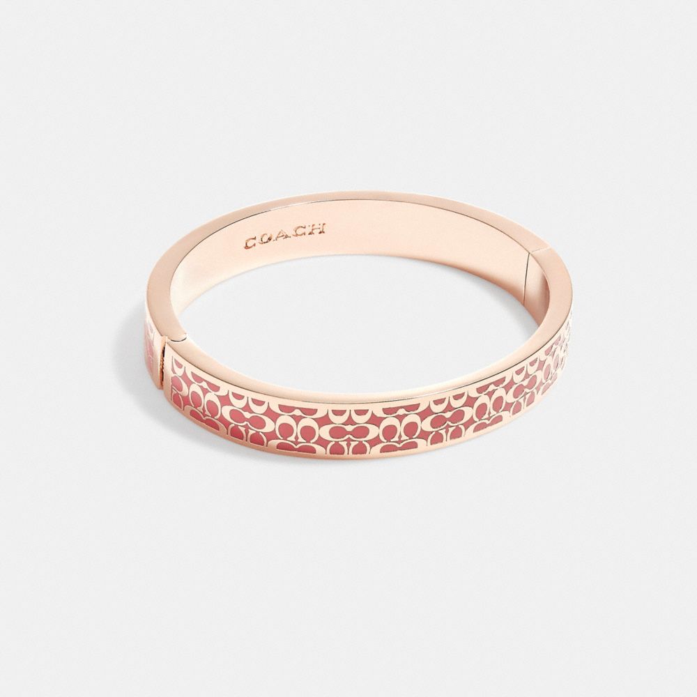 COACH C7771 Signature Enamel Bangle Red/Rose Gold