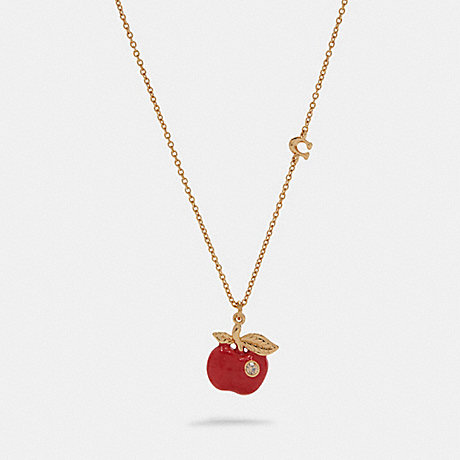 COACH Signature Apple Necklace - GOLD - C7772