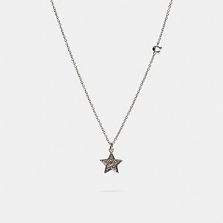 COACH C7777 Pave Star Necklace SILVER