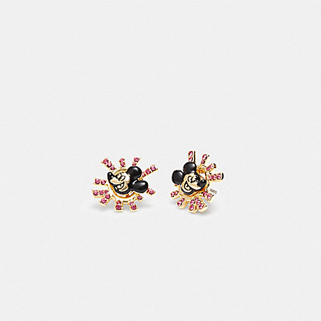 COACH C7784 Disney Mickey Mouse X Keith Haring Stud Earrings Gold