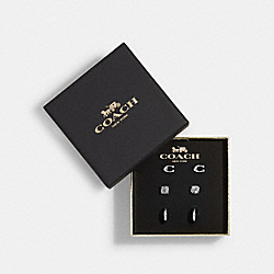 COACH C7790 Signature Stud Earrings Set SILVER