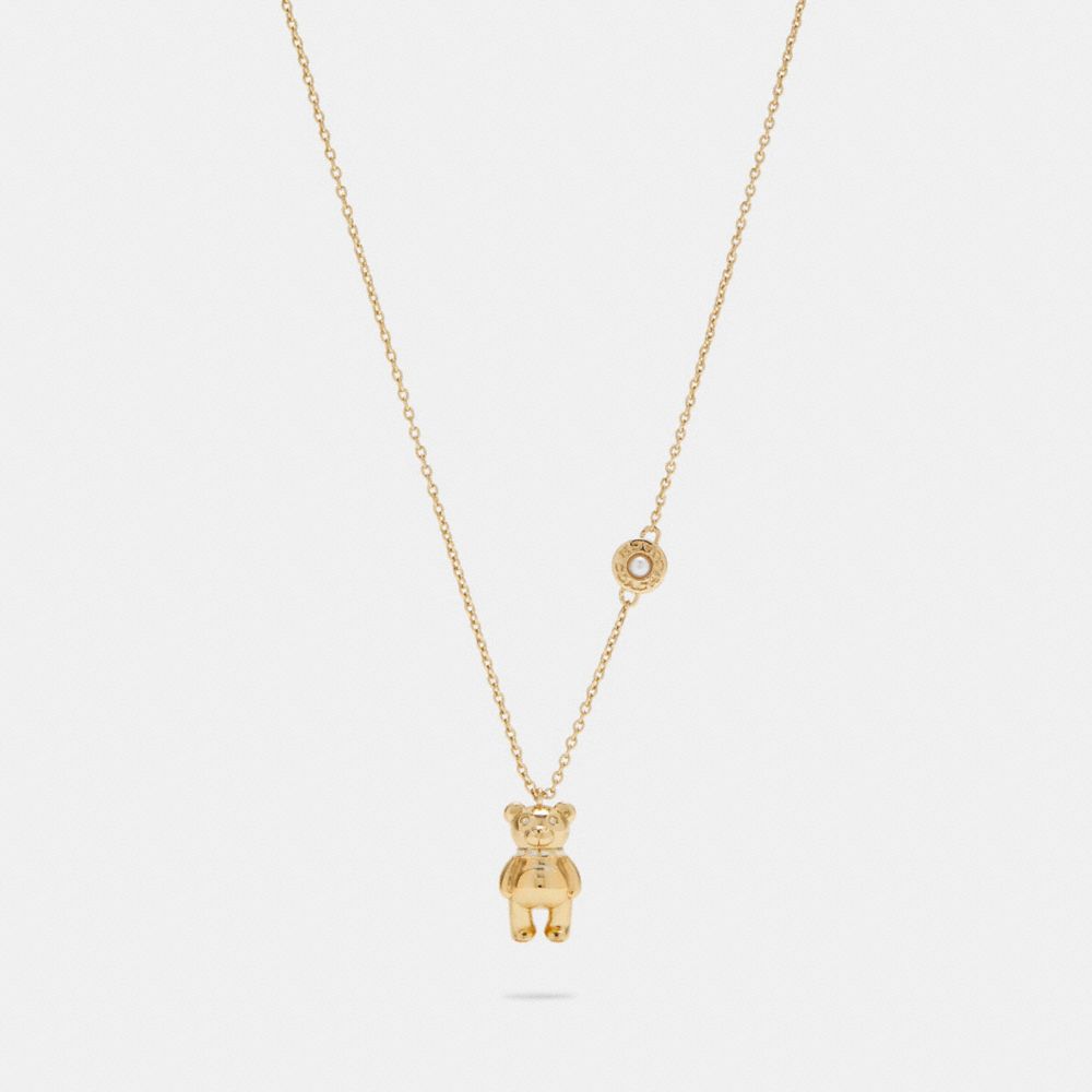 Bear Chain Necklace - C7794 - Gold