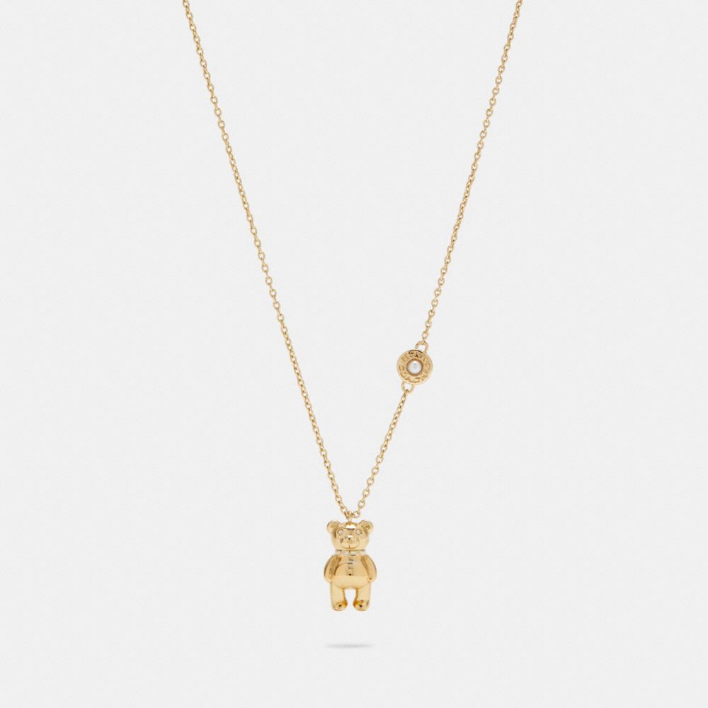 COACH C7794 Bear Chain Necklace Gold