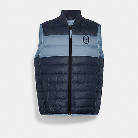 COACH Packable Lightweight Down Jacket - INDIA BLUE INK - C7799