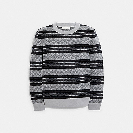 COACH C7810 Signature Sweater Charcoal Grey