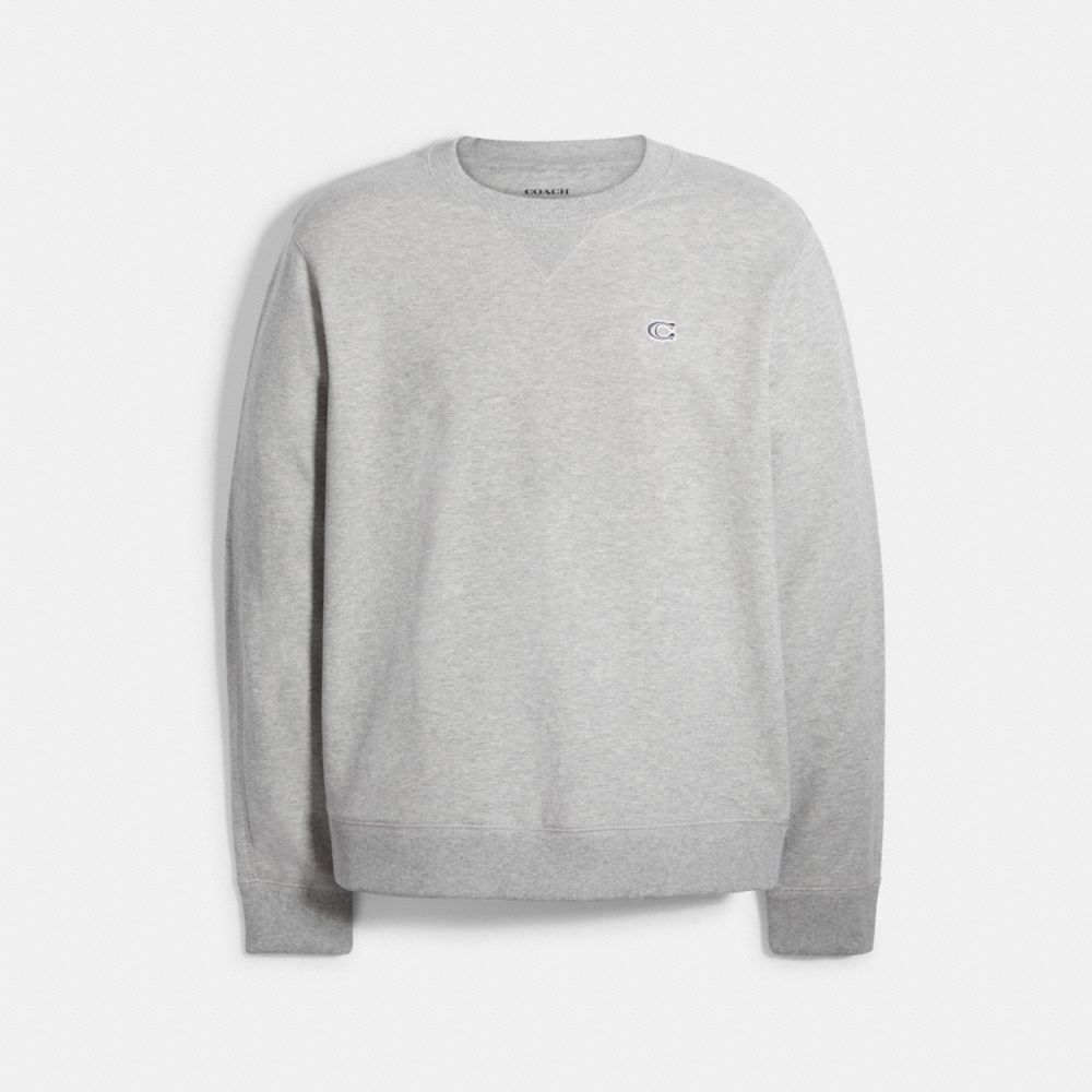 Lounge Crewneck Sweatshirt - LIGHT HEATHER GREY - COACH C7827