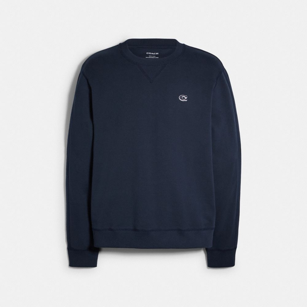 COACH Lounge Crewneck Sweatshirt - NAVY BLAZER - C7827