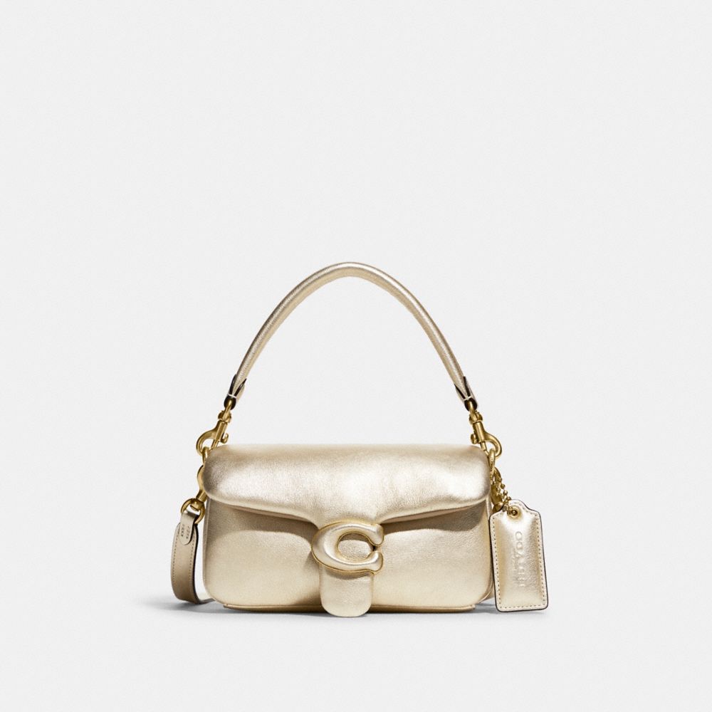 COACH C7876 Pillow Tabby Shoulder Bag 18 Brass/Metallic-Soft-Gold