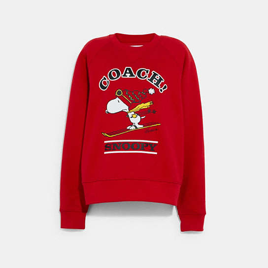 C7912 - Coach X Peanuts Snoopy Sweatshirt Red.