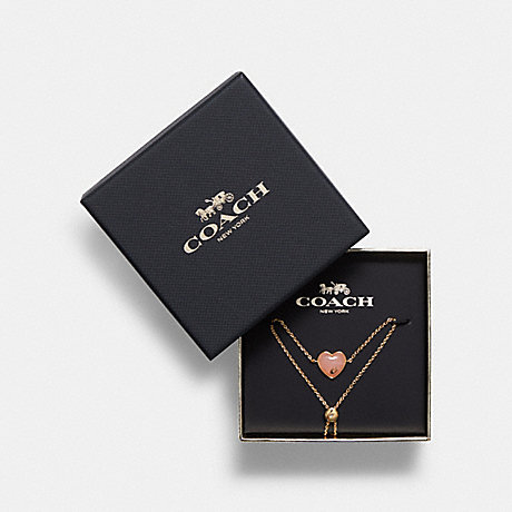 COACH Signature Heart Slider Bracelet - GOLD - C7949
