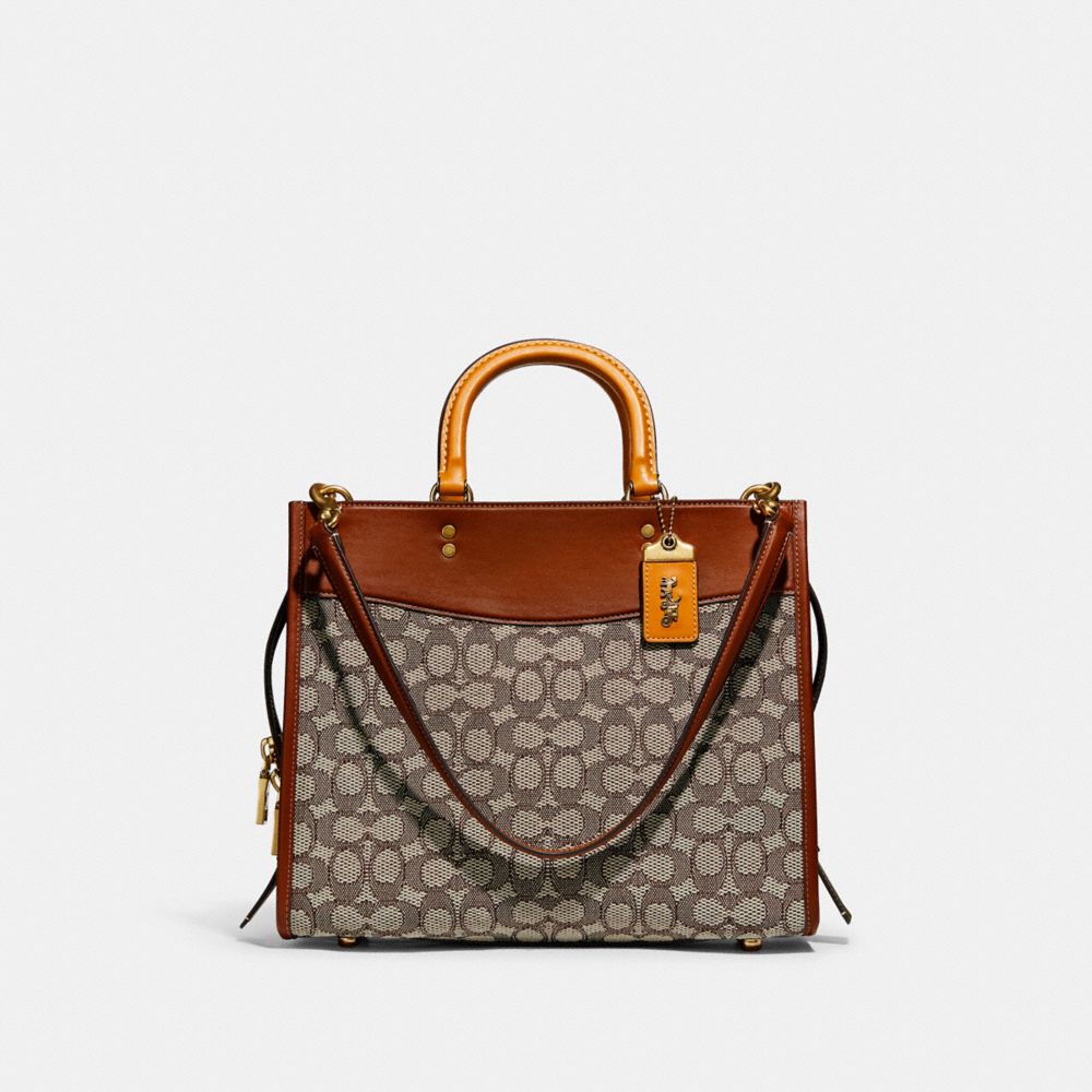 COACH C7962 Rogue In Signature Textile Jacquard BRASS/COCOA BURNISHED AMB