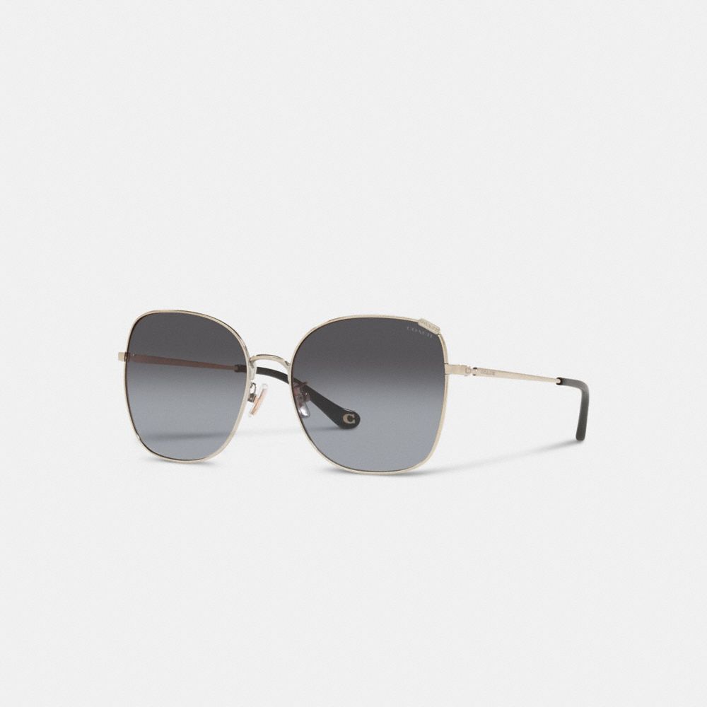 C7997 - Metal Square Sunglasses Grey Gradient
