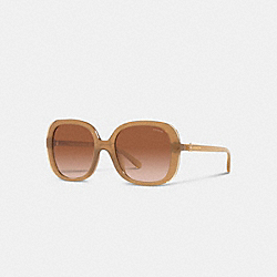 COACH C8002 - Wildflower Square Sunglasses MILKY BEIGE