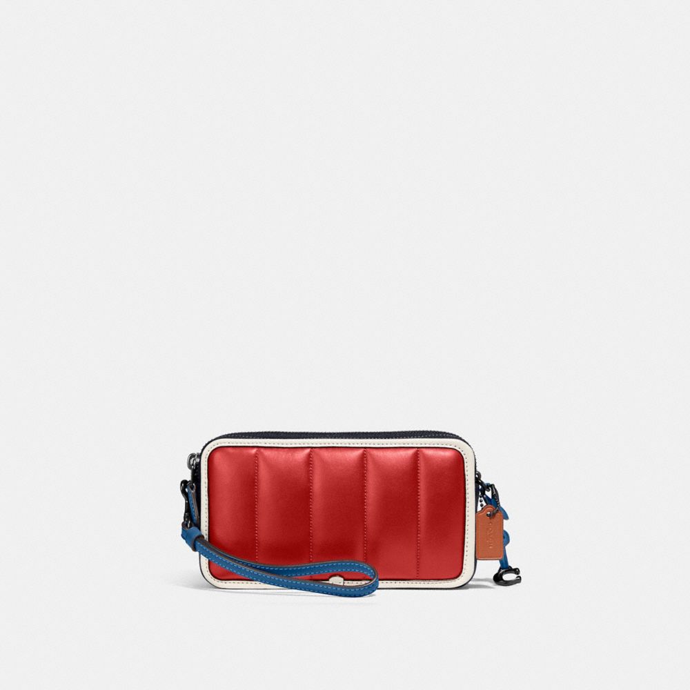 COACH C8010 Kira Crossbody With Colorblock Quilting V5/CANDY APPLE MULTI