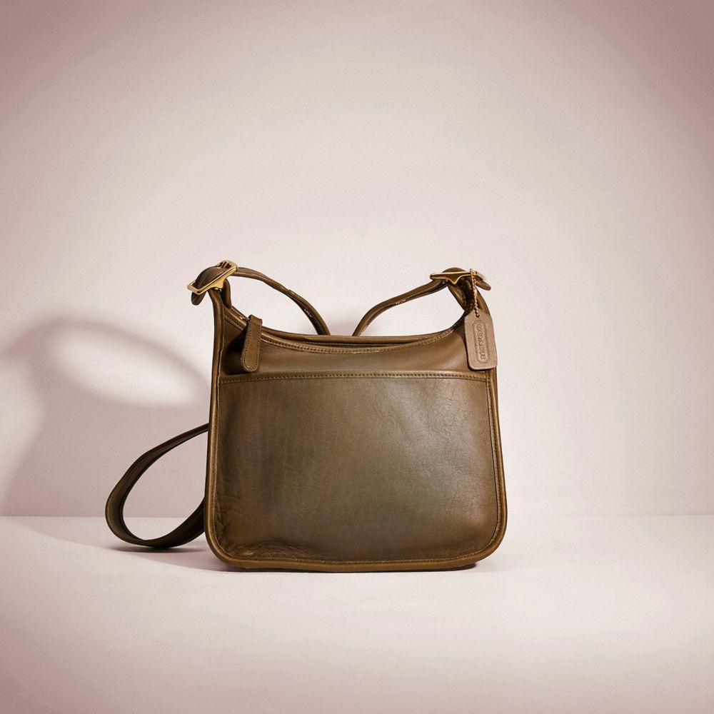 C8045 - Vintage Large Legacy Zip Bag Brass/Brown