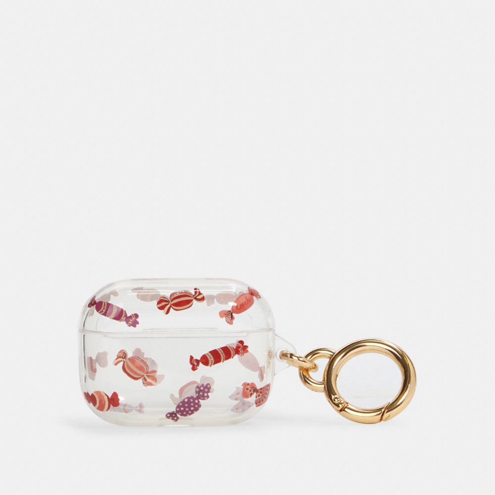 COACH C8085 Airpods Pro Case With Candy Print CLEAR-MULTI