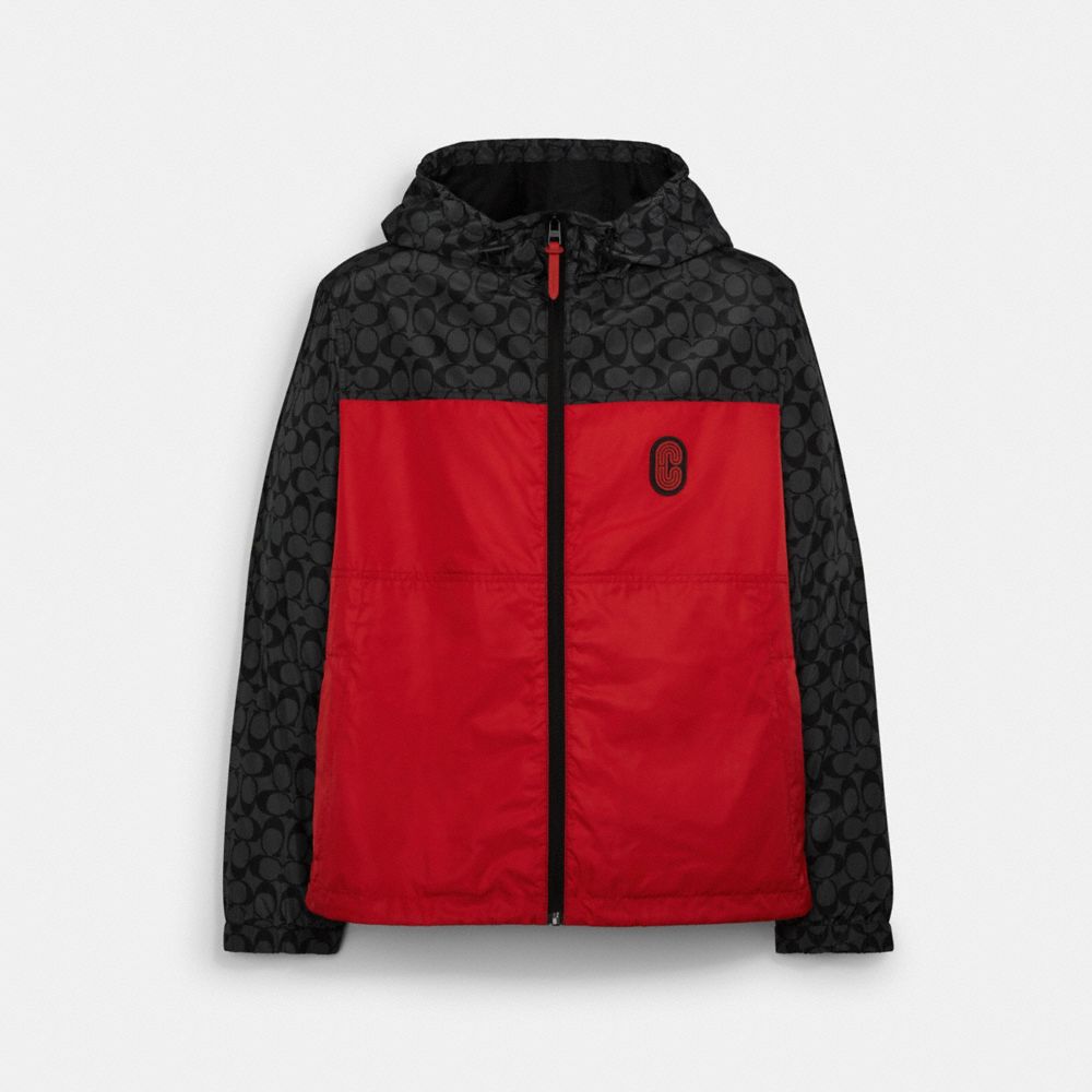 Signature Windbreaker - RED MULTI - COACH C8104