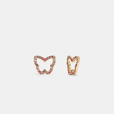 COACH C8118 Signature And Pave Butterfly Stud Earrings Set PINK/MULTI