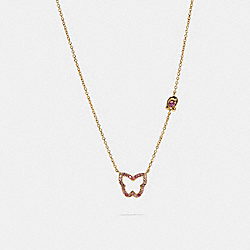 Pave Butterfly Necklace - PINK/MULTI - COACH C8120