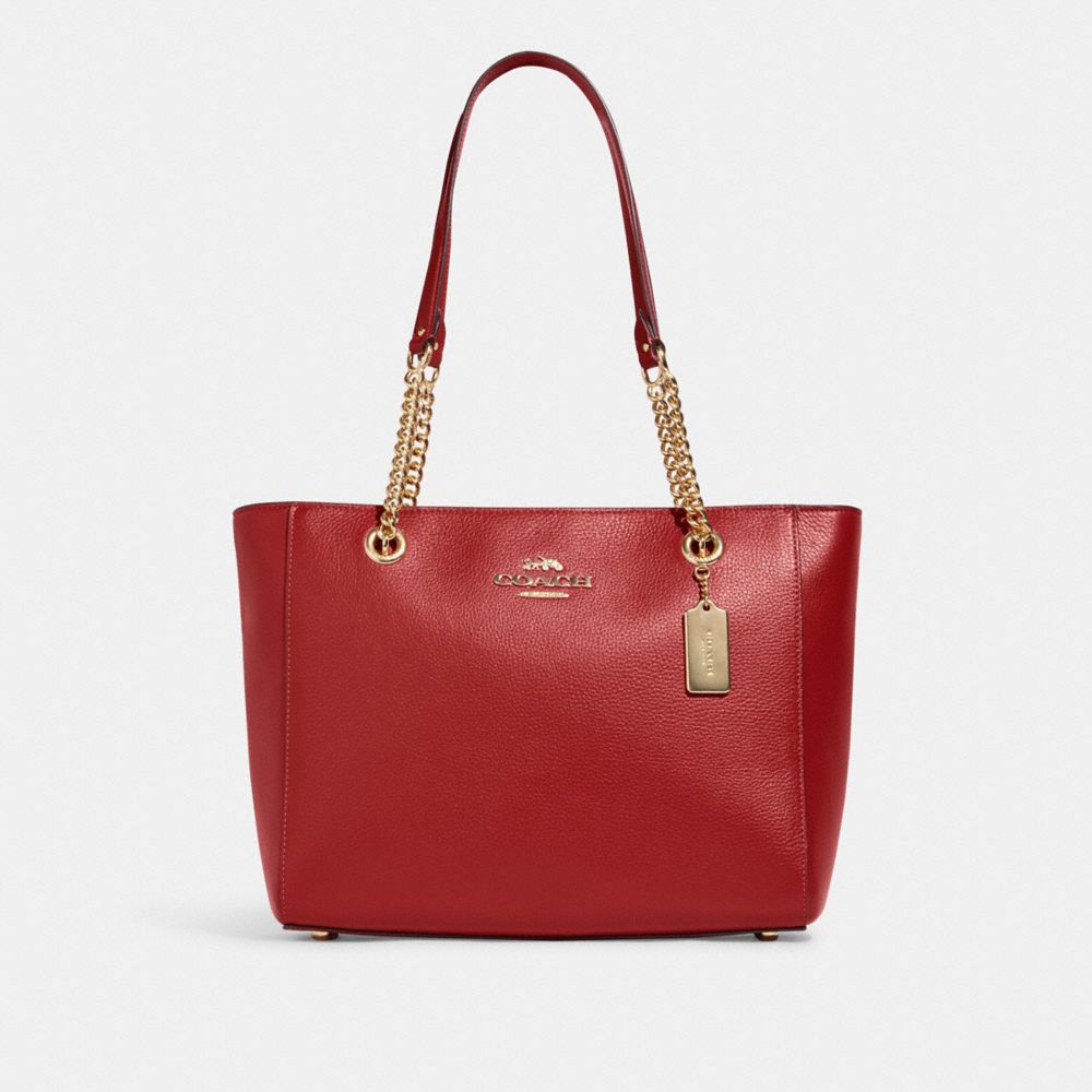 COACH C8147 Cammie Chain Tote IM/Red Apple