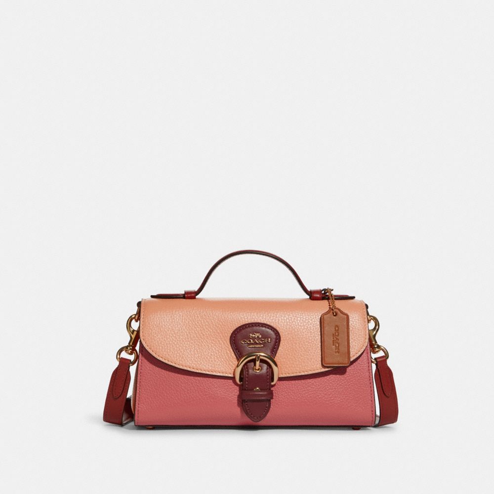 COACH C8161 - Kleo Top Handle In Colorblock GOLD/FADED BLUSH MULTI