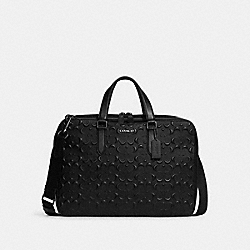 COACH Graham Slim Brief In Signature Leather - GUNMETAL/BLACK - C8171